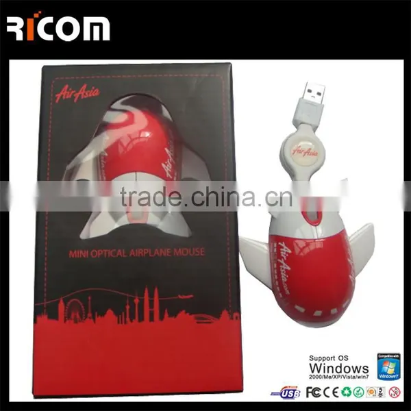 Cute Mouse Airplane Shape 3D Wired Optical Mouse photo-5
