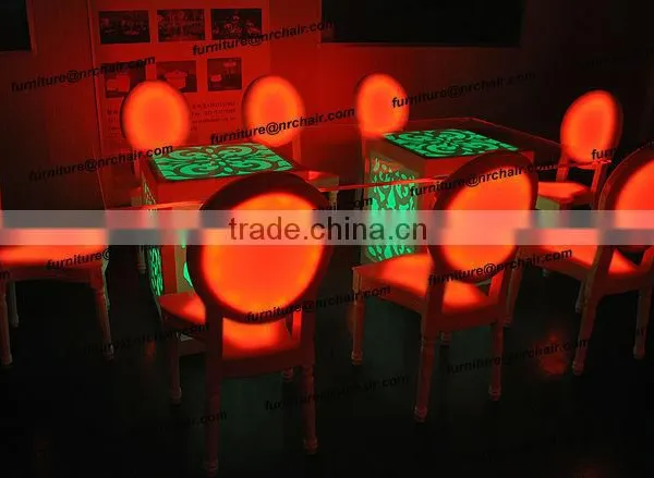 Hot Banquet LED Illuminated Wooden and Acrylic Stackable Chairs photo-5