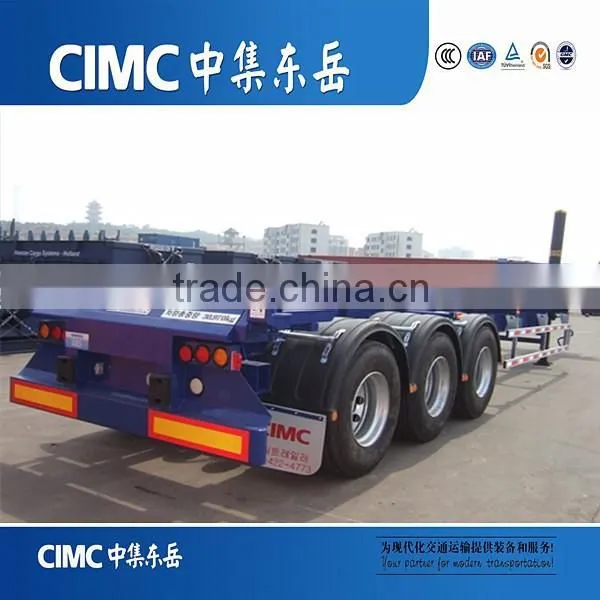 CIMC Low Price Wharf Skeleton Hydraulic Pumping Dump Truck Trailer photo-3