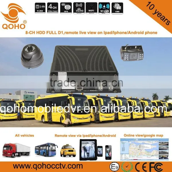 Vehicle 8-CH Mobile DVR 2TB HDD/SSD 4G Online For Bus GPS Google Map photo-2