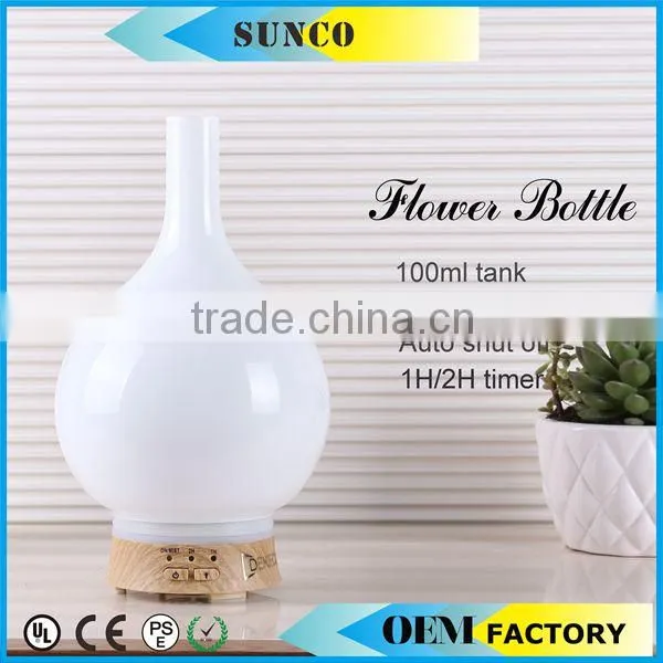 Natural Wood+glass Electric Aroma Diffuser Mini Ultrasonic Aroma Diffuser photo-2