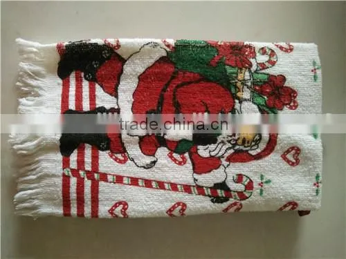 Kitchen Hotel Washcloths Santa Claus Snowman Ornament Party Gifts Christmas Towels Cotton Kitchen Towel Set photo-4