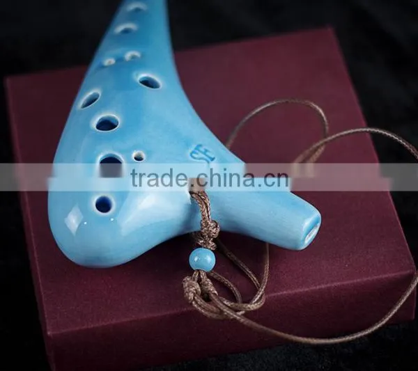 Chinese Ceramic Ocarina Flute photo-3