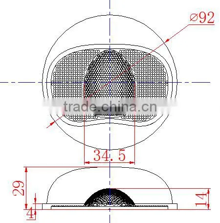 LED Glass Lens for Street Light 92mm KC92-3 photo-2