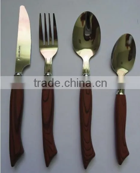 Machine Polish Wooden Handle Cutlery Set
