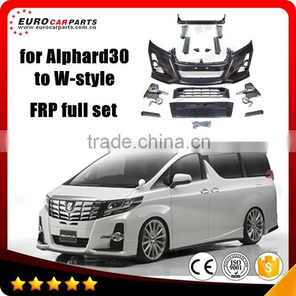 AL30 W-style Body Kits Fit for TY MPV for Alphard30 to W-style FRP Material Full Set photo-3