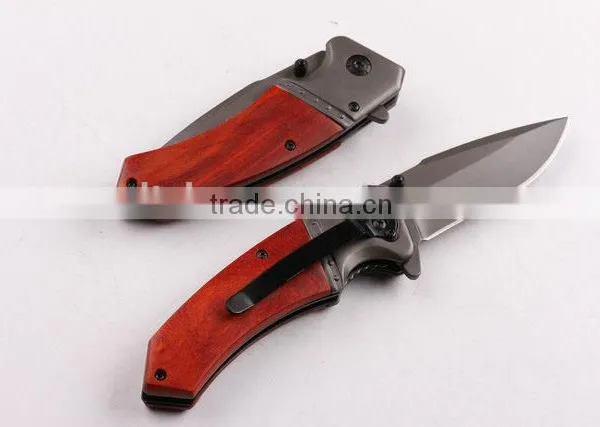 OEM 440 Stainless Steel Camping Knife With Titanium Coated Surface photo-3