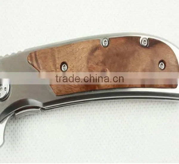 OEM Outdoor Hunting Knife With Wooden Handle photo-3