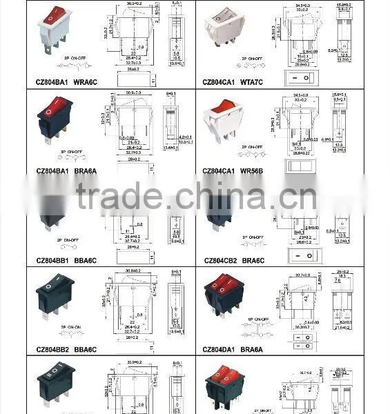 Chzjcz/rocker Switch,Automotive Rocker Switches/*-/-11//*-1 168579-Car Rocker Switch photo-5