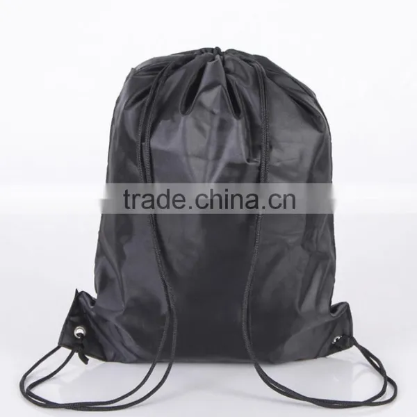 BLACK GYM SACK BACK PACK BACKPACK BOOK BAG GYM TRAVEL SPORTS Sack Backpack photo-3