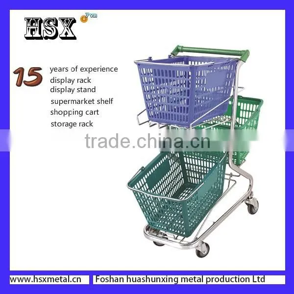Japanese Style Powder Coated Shopping Cart HSX-1777 photo-2