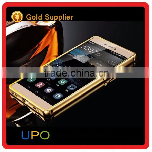 [UPO] Hot Selling Luxury Metal Aluminum Bumper Electroplated PC Cover For Huawei P8 Lite Mirror Case photo-3