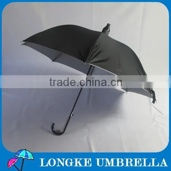 23" Black Straight Umbrella,UV Against and With Water Drop Cover photo-2