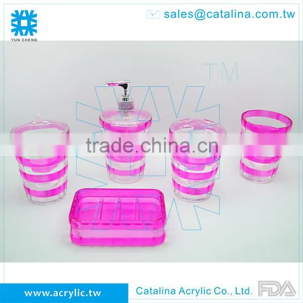 Smoke Tooth Brush, Set or Separate of Tumbler Cotton Jar Lotion Dispenser Soap Dish Acrylic Bathroom Accessory photo-4