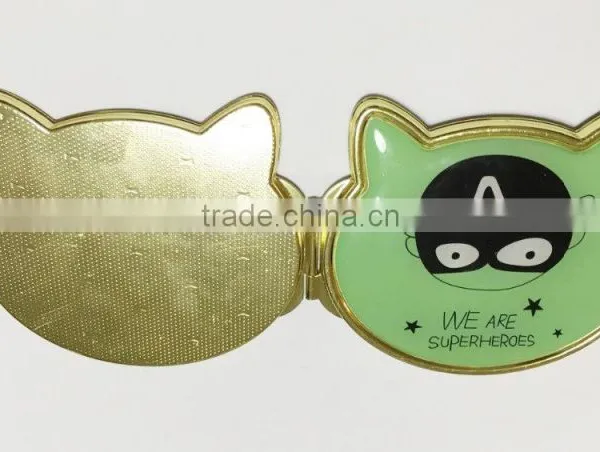 Steel Gold Simple Compact Mirror Small Pocket Mirror photo-6