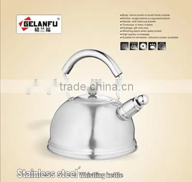 Stainless Steel Whistling Kettle With Fixed Sus Handle
