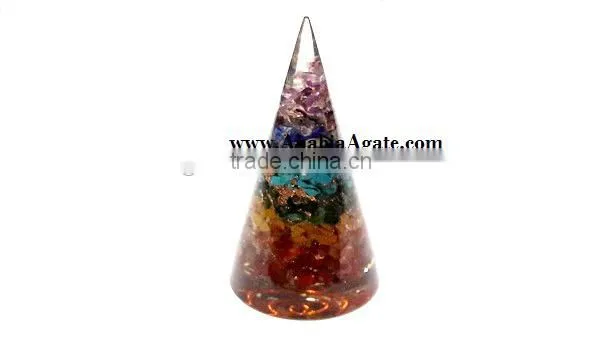 Chakra Orgone Antenna :Wholesale Healing Antenna : Chakra Layered Orgone Antenna