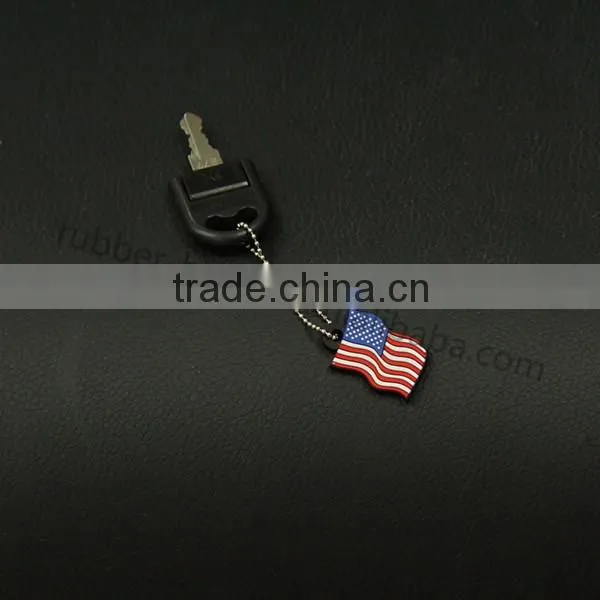The American Flag Shaped 2d Cheap Custom Soft Pvc Keychain photo-4