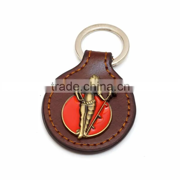 Famous Car Brand Metal and Leather Promotion Keyring photo-6