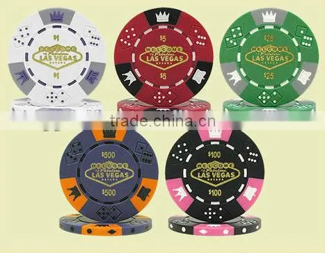 Priting Machine Printed Poker Chips,clay Material,13.5g Weightness