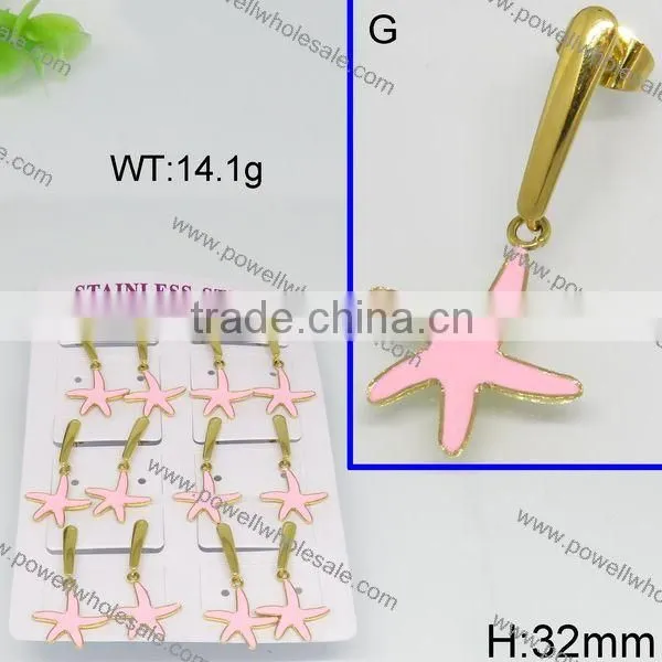 Wholesale Fashion Gold Plated Starfish Shape Fashion Earring photo-4