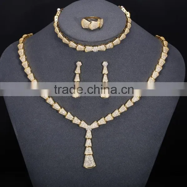 Fashion Gold Plated Jewelry Set From Dubai,brass Jewelry Set Latest photo-3