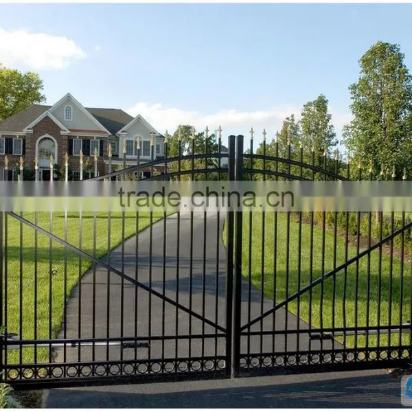 Metal Security Gate/ Hot Dip Galvanized Powder Coated Metal Modern Gates Design and Fences photo-3