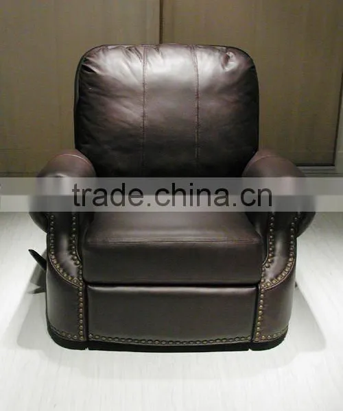 Genuine Leather One Seat Sofa. Very Comfortable and Beautiful Leather Sofa. High Quality Chesterfield Sofa B48125