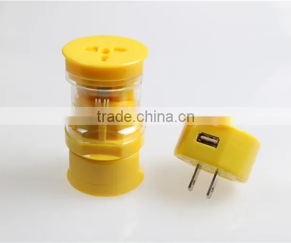 2016 Promotion Gift Item Multi World International Travel Adapter Low Price With USB Port From China Factory Directly photo-5