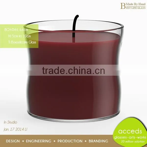Ti-Borosilicate Cheap Hand Painted Decorative Glass Candle Holder photo-4