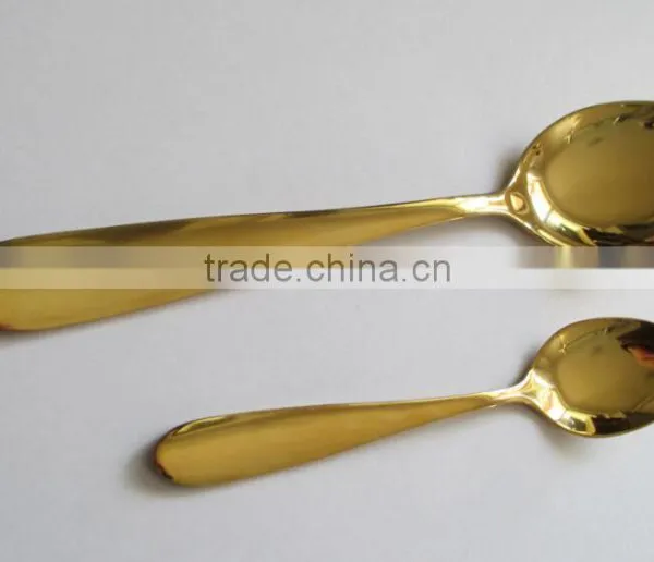 Stainless Steel Golden Tea Spoon Small Spoon photo-3
