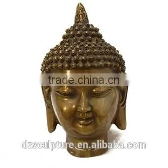 Temple Garden Building Metal Brass Buddha Head Statues photo-5