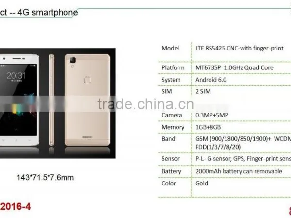 LTE8S5425 5.0" Super Slim High End Cheap Mobile Phone Wholesale photo-3