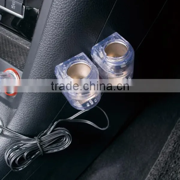 Dual USB Car Charger With 3 Socket Car Splitter Adapter Charger for IPhone photo-2