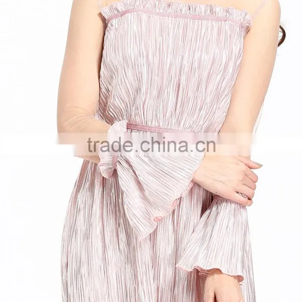 Domin Fashion Bronzing and Press Pleat Fabric Casual Dress photo-2