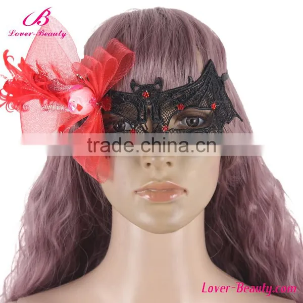 Helloween Day Half Face Masquerade Masks With Bead photo-6