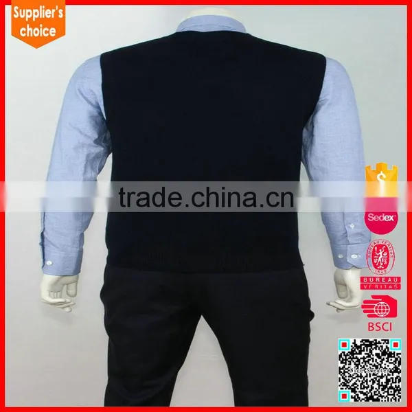New Fashion Knitted Vest v Neck Men Sweater Vest Merino Wool Sweater Vest photo-3