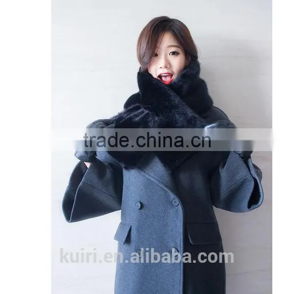 2016 New Style Fox Scarves Warm Plush Scarf Women Pareo Thicken Solid Fur Collar Rabbit's Hair Scarf photo-5