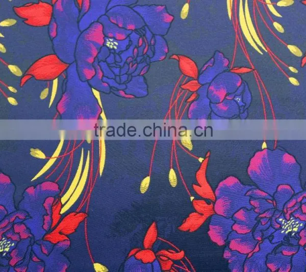 100% Polyester Woven Floral Design Fabric for Women photo-3