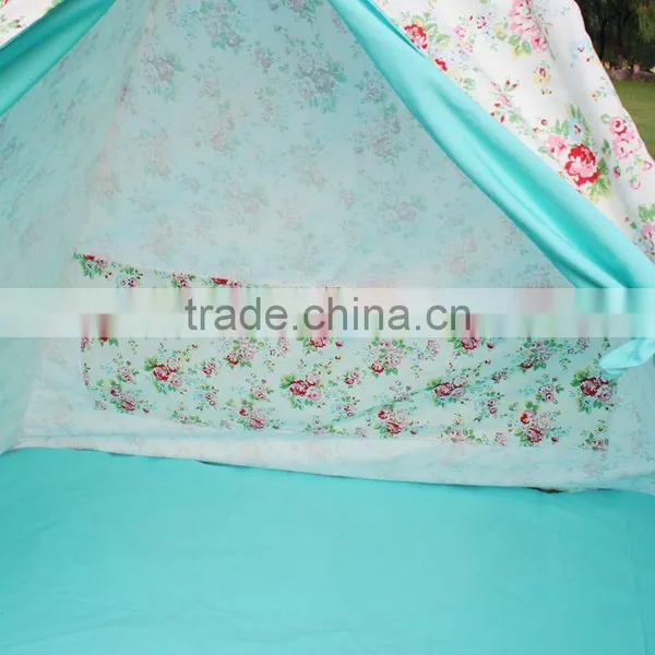 ShiJ Tipi Cotton Canvas Print Kids Teepee Tent photo-5