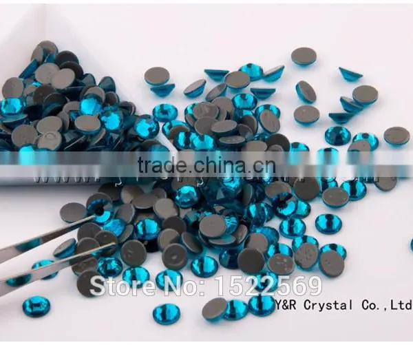2058HF(1440Pcs/lot) Hight Quality Blue Zircon Rhinestones FlatBack HotFix Crystal SS20 photo-4
