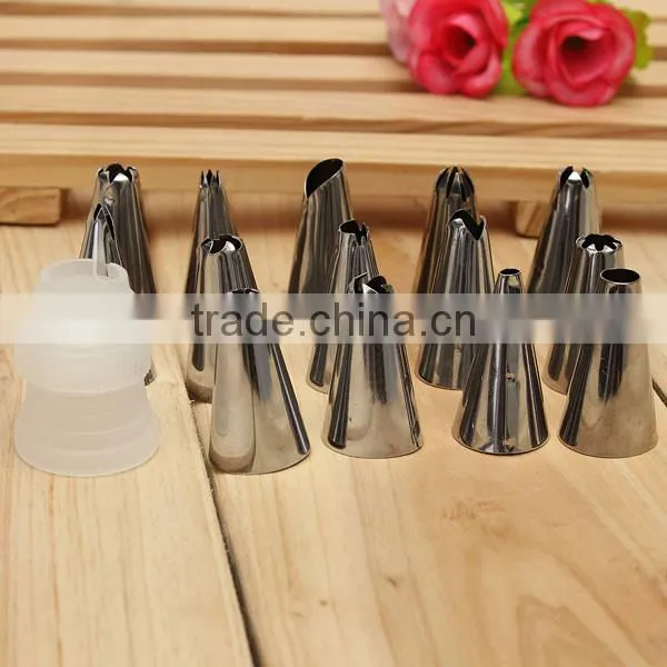 28pcs Nozzles Pastry Tube 1 Link Conversion Cake Cream Mounting Patterns Tool photo-3