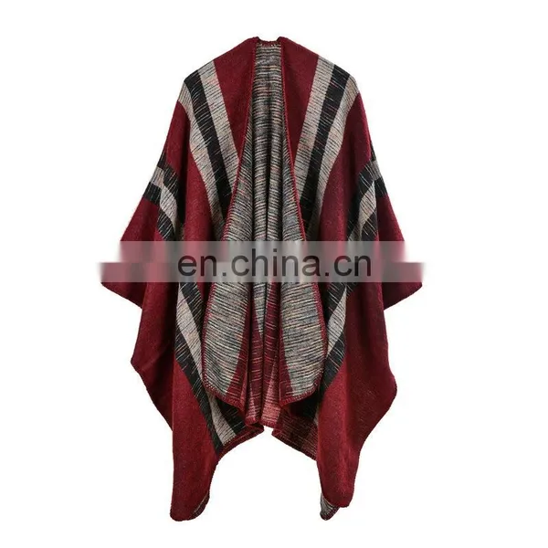 Womens Winter Stamp Cashmere Fringed Shawl Ladies Cashmere Shawls Winter Scarves Capes Cloaks photo-4