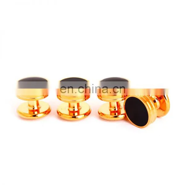 Round Enamel Cufflinks and Studs Sets Metal Studs for Clothing photo-4