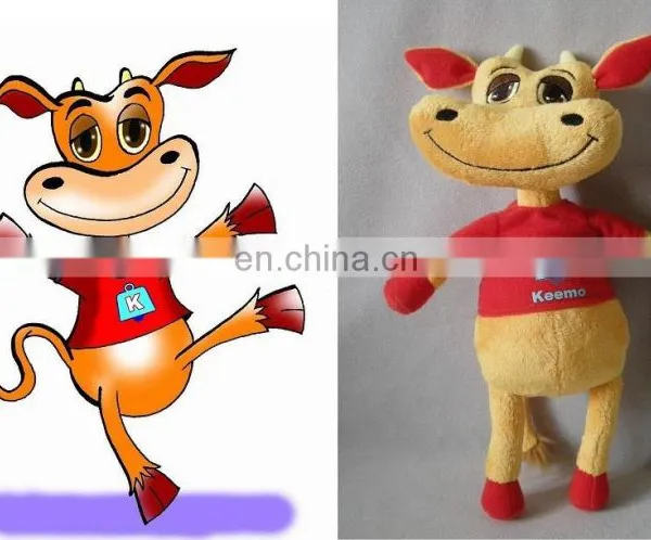 Custom Plush Cow Keemo Toys Cow Keemo Plush Toys for Kids