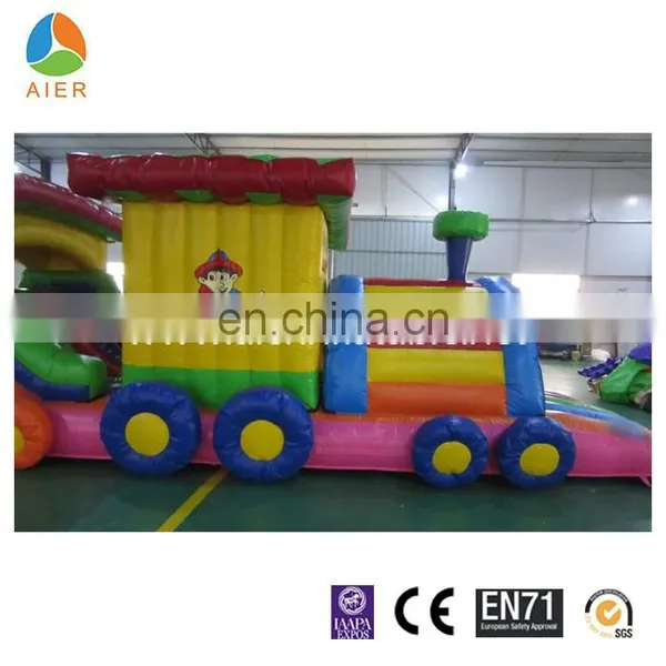 Long Train Kids Inflatable Obstacle Course, Obstacles Game for Kids, Inflatable Bouncer Obstacle Course photo-3