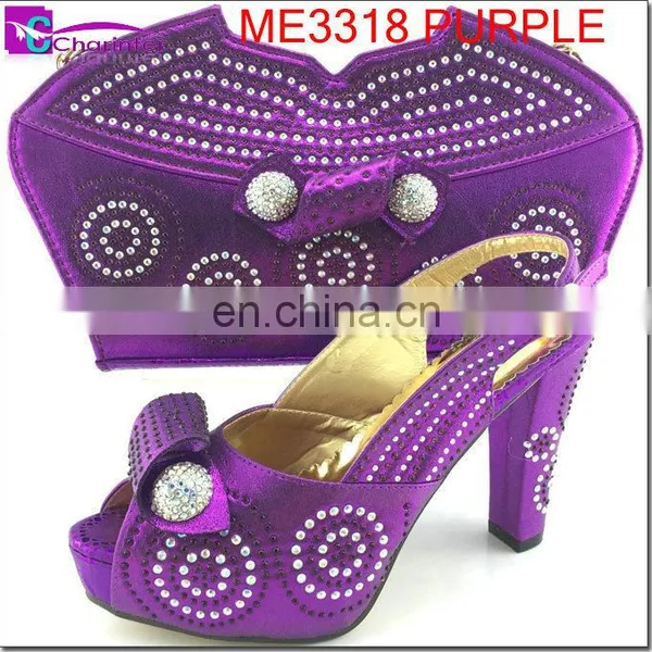 African Shoes and Bags Bridal Shoes and Bags Charinter Shoe and Matching Bag Set photo-3