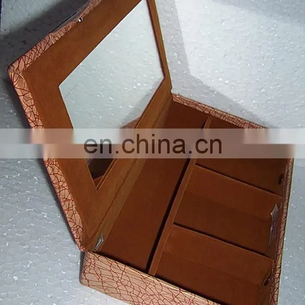 Leather Cosmetic and Jewelry Box Manufacturer, Original Goat Leather Jewellery and Cosmetics Box Exporter photo-3