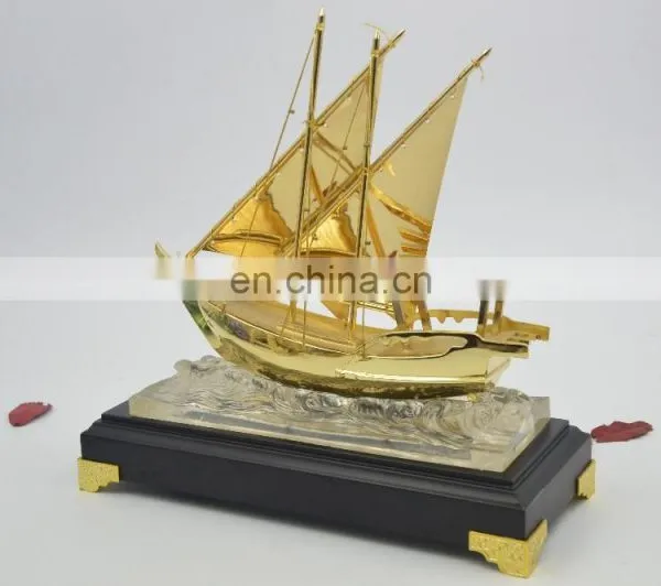 Miniature 3d Metal Ship Model Plated With Gold Leaf For Decoration Gifts Or Collection photo-6
