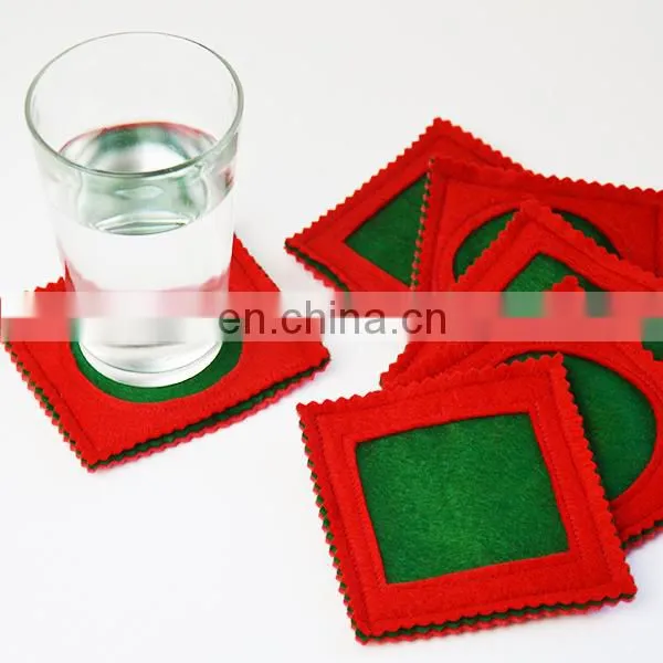 Grey Color Multifunctional Tea Cup Coaster Acrylic With Napkins Custom Felt Coasters photo-7